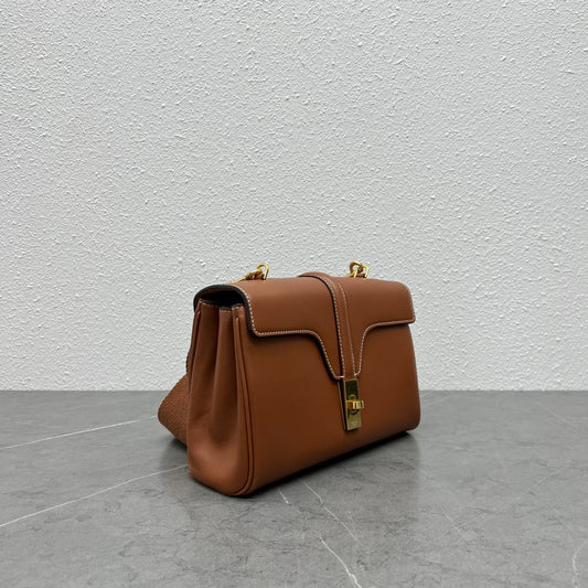 Celine Teen Soft 16 Shoulder Bag Tan Smooth Calfskin