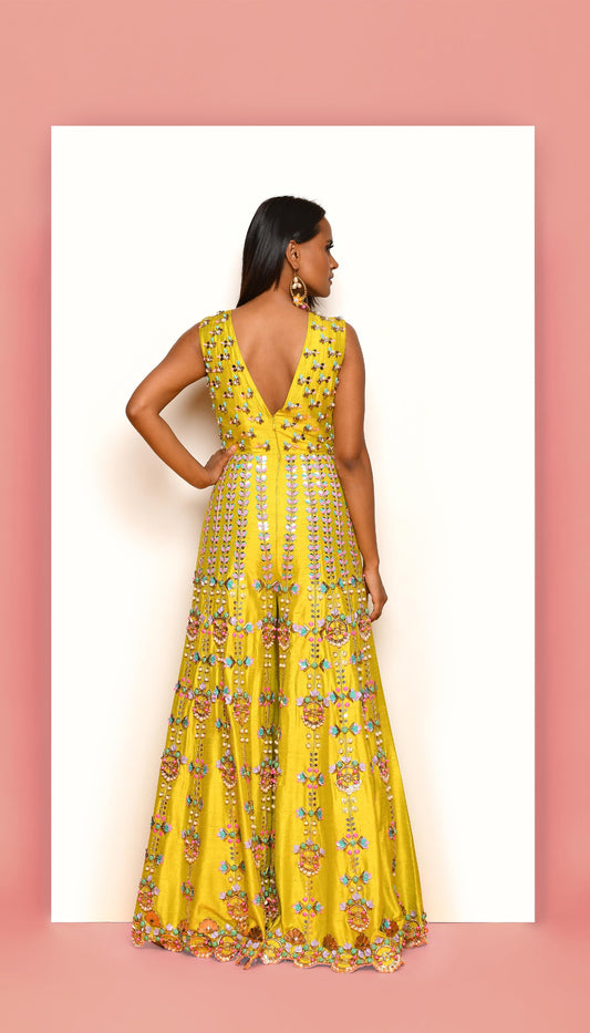 FIERCELY FRENZY - LIME EMBELLISHED JUMPSUIT